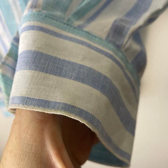 Foxcroft Women Button zip Pastel Blouse Long Size 24W relaxed fit - Picture 10 of 10